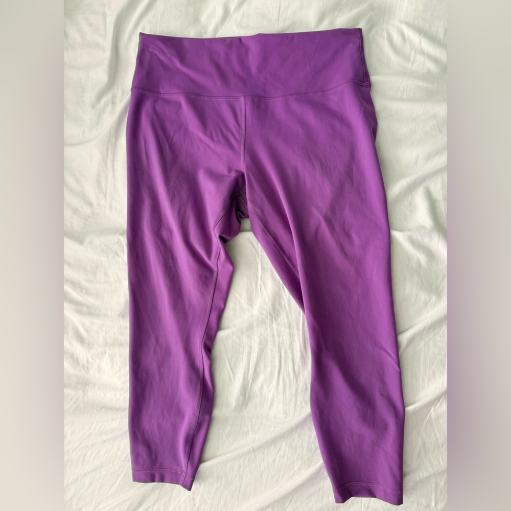 Lululemon Wunder HR Cropped Leggings Moonlight Magenta Size 16